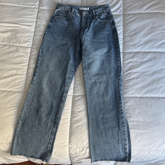 Denim - Classic Blue Straight Leg Jeans